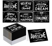 Outus 36 Pack Good Luck Cards Bulk Student Gift from Teacher Inspirational Greeting Quote Card with Envelope for Teacher Graduation Back to School Party
