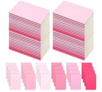 Outus 36 Pcs Pocket Notebook Mini Journal 2.5" x 4" Kraft Paper Mini Notepad Bulk Softcover Pocket Notepad Memo Diary Subject Notebooks for Student Traveler School(Pink, Blank Cover)
