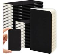 Outus 36 Pcs Pocket Notebook Mini Journal 2.5" x 4" Kraft Paper Mini Notepad Bulk Softcover Pocket Notepad Memo Diary Subject Notebooks for Student Traveler School(Black, Blank Cover)