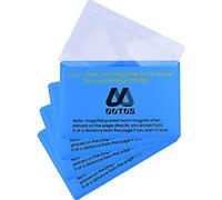 Outus 4 Pack Wallet Magnifier Card Plastic Pocket Credit Card Size Magnifying Glass for Wallet Fresnel Lens