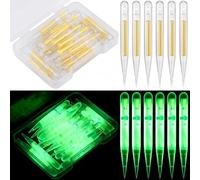 Outus 50 Pcs Glow Sticks for Fishing Lures Soft Baits Worms Jig Tails Light, 1.18 Inch Soft Lure Glow Sticks Fluorescent Lightstick for Freshwater Saltwater Night Fishing