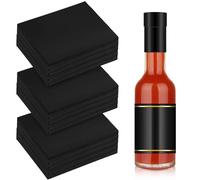 Outus 500 Pieces Shrink Wrap Perforated Bottle Shrink Bands Heat Shrink Wrap for Essential Oil Bottle, Dropper Bottle and Test Tube Bottle Cap (Black,2 x 2.4 Inch, Diameter 3/4 to 1 Inch)