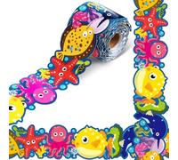 Outus 68 Feet Ocean Bulletin Board Borders Under The Sea Classroom Decorations Sea Summer Bulletin Borders Animal Printed Trim Border for Classroom School Chalkboard Ocean Birthday Party Supplies