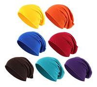 Outus 7 Pieces Thin Knit Slouchy Cap Beanies Dwarf Hats Hip Hop Sleep Cap Dwarf Costume Hat Gnome Hats()