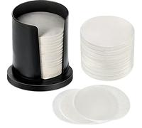 Outus 700 Count Coffee Filter Paper Replacement Filters with Filter Holder Round Disposable Paper Filters for DIY Coffees Compatible with The Aeropress Coffee and Espresso Maker(White)
