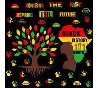 Outus 91 Pcs Black History Month Decorations for Classroom Bulletin Board Cutouts Sets Wall Diversity Poster African American Celebration for Kids Educational Decor