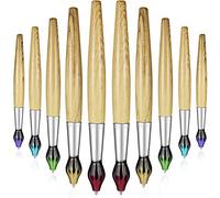 Outus Paintbrush Pens Bamboo Paint Brush Shape Retractable Novelty Ballpoint Pens Appreciation Gifts for Art Teachers Art Themed Party Supplies(10 Pieces)