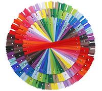 Outuxed Zippers 120pcs 7.8 Inches 12 Inches 16 Inches Mixed Nylon Coil Zippers Colorful Sewing Zippers for Tailor Sewing Crafts, 20 Assorted Colors