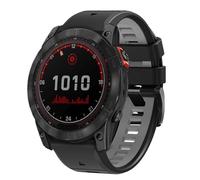 Outvi 26mm Quick Release Fit Dual Color Silicone Watch Band for Garmin Fenix 7x/6x/5x/3 HR, Epix 2 Pro Sapphire 51mm, Descent MK1/2/2i