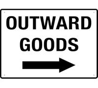 Outward Goods Right Arrow Outdoor, Uv Printed Rust Free Aluminum 12 X 8 In,Yard Sign For Home, Business, Driveway Alert