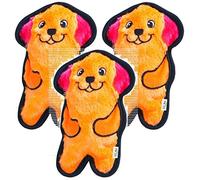 Outward Hound 3 Pack of Invincibles Minis Stuffingless Durable Tough Plush Dog Squeaky Toy, 1 Squeaker, Dog