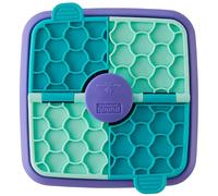 Outward Hound by Nina Ottosson Lick N' Flip Treat Puzzle Enrichment Dog Toy, Level 1 Beginner, Small, Purple