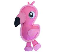 Outward Hound Fire Biterz Flamingo Plush Firehouse Material Interactive Dog Toy, Small