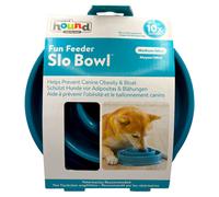 Outward Hound Fun Feeder Slo Bowl Drop Turquoise 4 Cups Dog Bowl