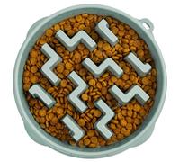 Outward Hound Fun Feeder Slo Bowl, Large Slow Feeder Dog Bowl, 4 Cups, Sage | Slows Fast Eaters, Can Aid Digestion, Holds 4 Cups Dry or Wet Food, Non-Slip Base, Easy Clean, No BPA, Medium to Large Dogs