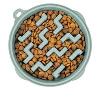 Outward Hound Fun Feeder Slo Bowl, Medium Slow Feeder Dog Bowl, 2 Cups, Sage