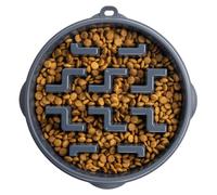 Outward Hound Fun Feeder Slo Bowl Notch, Large, Carbon
