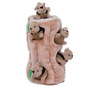 Outward Hound Hide-A-Squirrel Plush Squeaky Dog Toy, XL | Includes 7 Plush Toys, Interactive Puzzle Play, Encourages Mental Stimulation, Helps Reduce Boredom, Brown Design