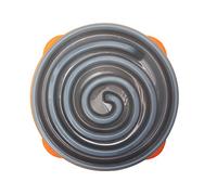 Outward Hound Interactive Slow Bowl Bloat Preventing Feeder Coral Design, Large, Grey