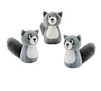 Outward Hound Squeakin' Racoon Hide A Puzzle Plush Replacement Dog Toys - 3 Pack
