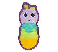 Outward Hound Tough Skinz Dog Toy, Durable Plush with 2X Lining, No Stuffing, Jumbo Squeaker, Caterpillar, 9.5"