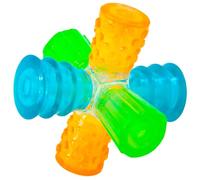 Outward Hound Triple Jack Interactive Multi-Squeak Dog Toy | Grunts, Squeaks & Squawks, 3 Unique Textures, Unpredictable Bounce, Indoor Outdoor, Moderate Chewers, Dogs & Puppies