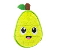 Outward Hound Xtreme Seamz Dog Toy, Reinforced Seams & Multiple Stitching, Durable Plush with Squeakers, Pear, 4.7”