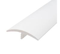 Outwater Plastic T-molding 1-1/2 Inch White Flexible Polyethylene Center Barb Tee Moulding 12 Foot Coil