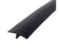 Outwater Plastic T-molding 1-1/4 Inch Black Flexible Polyethylene Center Barb Tee Moulding 25 Foot Coil