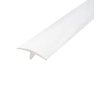 Outwater Plastic T-molding 1-1/4 Inch White Flexible Polyethylene Center Barb Tee Moulding 12 Foot Coil