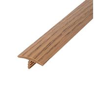 Outwater Plastic T-molding 1 Inch Natural Oak Woodgrain Flexible Polyethylene Center Barb Tee Moulding 25 Foot Coil