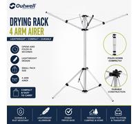 Outwell - Drying Rack size 110 x 110 x 142 cm, grey