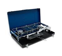 Outwell Appetizer Trio Stainless Steel Stove with 2 Individually-controlled Burners and a 1500W Grill, Collapsible, Compact & Portable, Ideal for Outdoor Cooking, Camping & Festivals