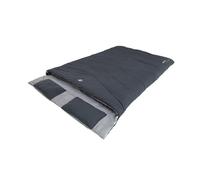 Outwell Callisto Lux Double Sleeping Bag with Super Soft Warm Fabric & Built-in Pillow for Adults, Teens, Kids, 2 People (Grey)