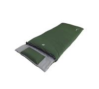 Outwell Callisto Lux Single Sleeping Bag with Super Soft Warm Fabric & Built-in Pillow for Adults, Teens, Kids, 1 Person (Green)