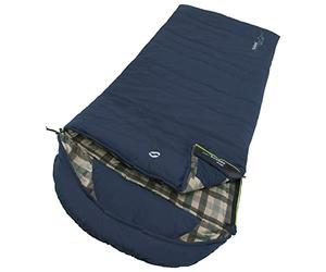 Outwell Camper Sleeping Bag - 3-4 Season Polycotton Camping Sleeping Bags Ultra Comfortable with Removable Pillow & Zip-Off Hood - For Camping, Campervan, Indoor & Outdoor (Navy (2023))