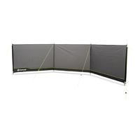 Outwell Camping Windbreak - 5m x 1.25m Steel Pole Windscreen Privacy Shelter for Tent Caravan Awning Beach Garden with Luminous Guy Lines, Ground Spikes & Carry Bag (Grey)
