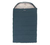 Outwell Campion Lux Double Sleeping Bag, 3-Season Premium Camping Bag with Built-In Pillow, 2-Way Zip, Comfort Hood & Insulated Design for Camping, Hiking, Campervan & Outdoor (Blue)