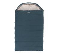Outwell Campion Lux Double Sleeping Bag, 3-Season Premium Camping Bag with Built-In Pillow, 2-Way Zip, Comfort Hood & Insulated Design for Camping, Hiking, Campervan & Outdoor (Blue)