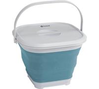 Outwell - Collaps Bucket Square with Lid - Water bladder size 9 l - 30 x 29,5 x 22 cm, grey/turquoise