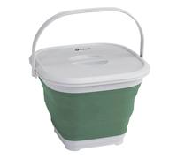 Outwell Collaps Square Bucket With Lid: Shadow Green Colour: Shadow Gr