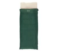 Outwell Contour Sleeping Bag - 3 Season Warm Reversible Comfortable Camping Sleeping Bag with Built-In Pillow, Zip-Off Hood & Duvet Mode - For Indoor & Outdoor Use (Contour Prime (Green))