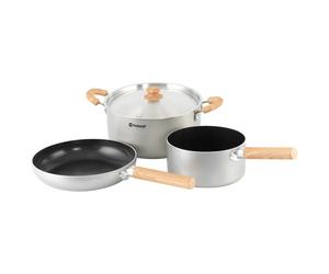 Outwell - Feast keramisches Topfset L - Pot size Pfanne Ø 17 cm / Topf Ø 17 & 1, grey
