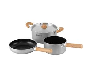 Outwell - Feast keramisches Topfset M - Pot size Pfanne Ø 14,5 cm / Topf Ø 14 &, grey