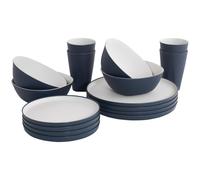 OUTWELL GALA 4 PERSON DISH TABLEWARE SET CAMPING CARAVAN PICNIC NAVY