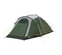 Outwell Kansas 3 Man Two-Room Poled Dome Tent with Darkened Bedroom and Integrated Porch, Lightweight, Compact & Easy to Pitch, Ideal for Backpacking, Festivals and Camping Trips, 3000mm HH, Green