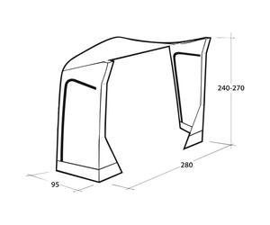 Outwell - Mid/Tall Connection Park PowerAir - Motorhome awning green