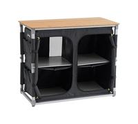 Outwell Padres XL Camping Table Storage Unit with Bamboo Worktop - Folding Camp Kitchen Organiser Table, Aluminium Frame, Carry Bag Included