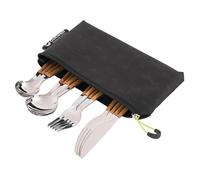 Outwell Pouch Cutlery Set Deluxe Silver One Size