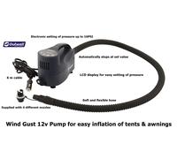 Outwell Wind Gust 12v Tent & Awning Pump - Digital pressure setting.